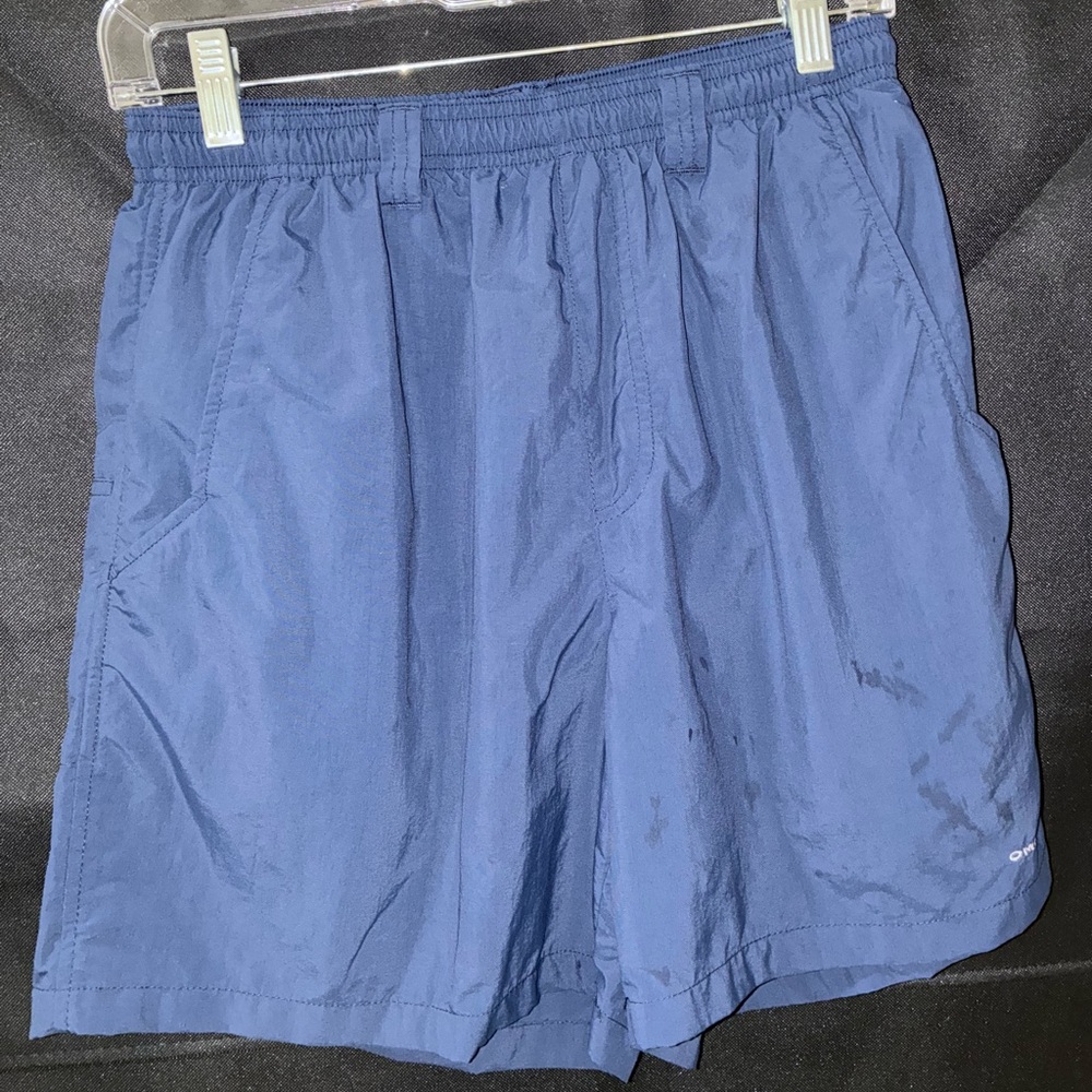 Columbia PFG Navy Blue Swim Shorts Lightweight Elastic Waist, Mesh liner
